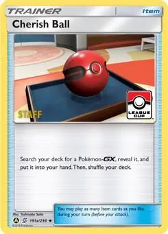 Unified Minds Cherish Ball [Staff] Pokémon card